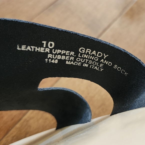 STEVEN New York Black Leather Slide Mule Sandals. Made in Italy. Size 10. - Picture 3 of 7